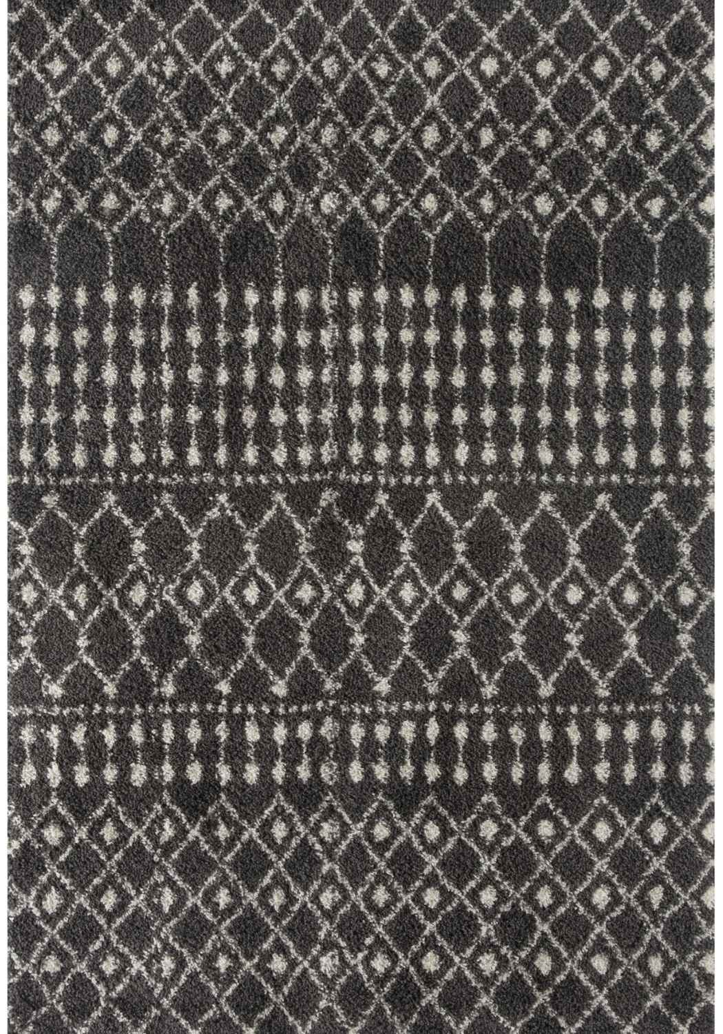 Moroccan Dark Grey Shaggy Rug | 1040 - Image 3