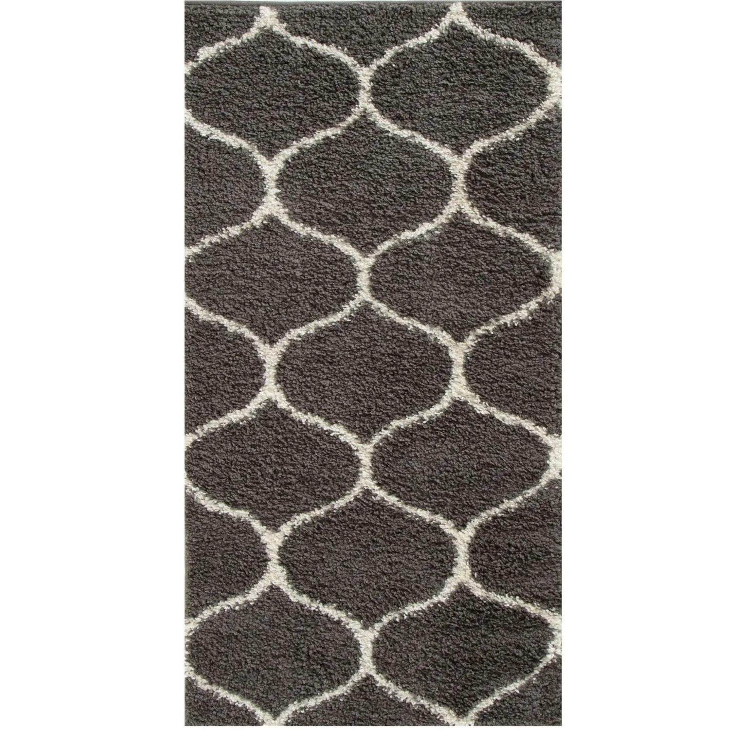 Moroccan Dark Grey Shaggy Rug | 640 - Image 10
