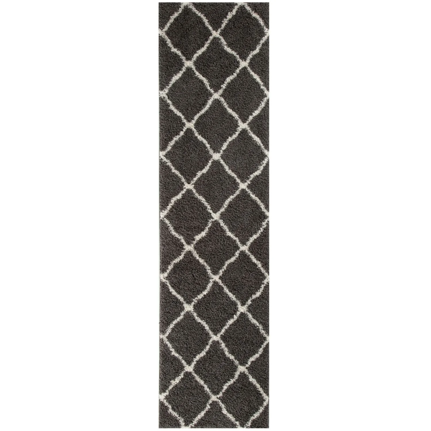 Moroccan Dark Grey Shaggy Rug | 740 - Image 14
