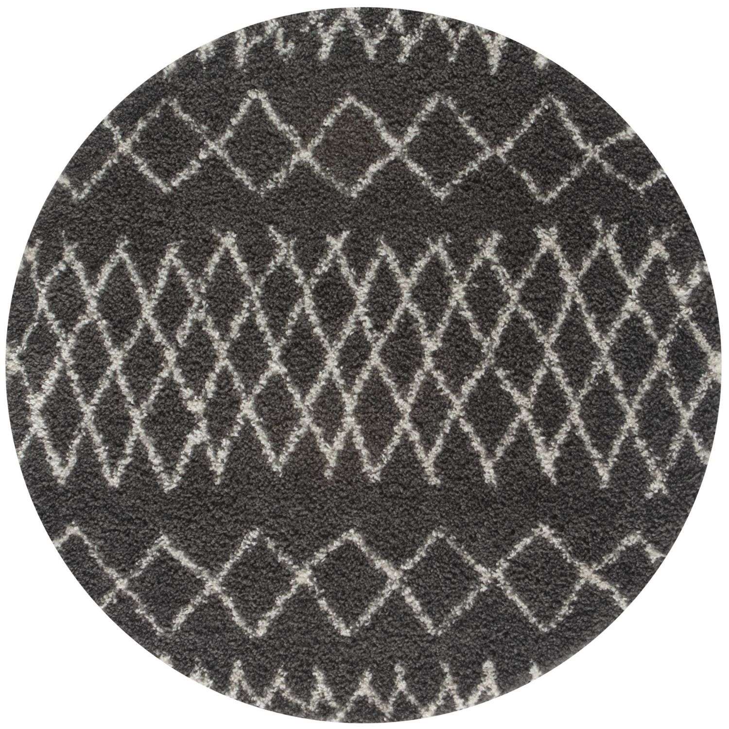 Moroccan Dark Grey Shaggy Rug | 940 - Image 18