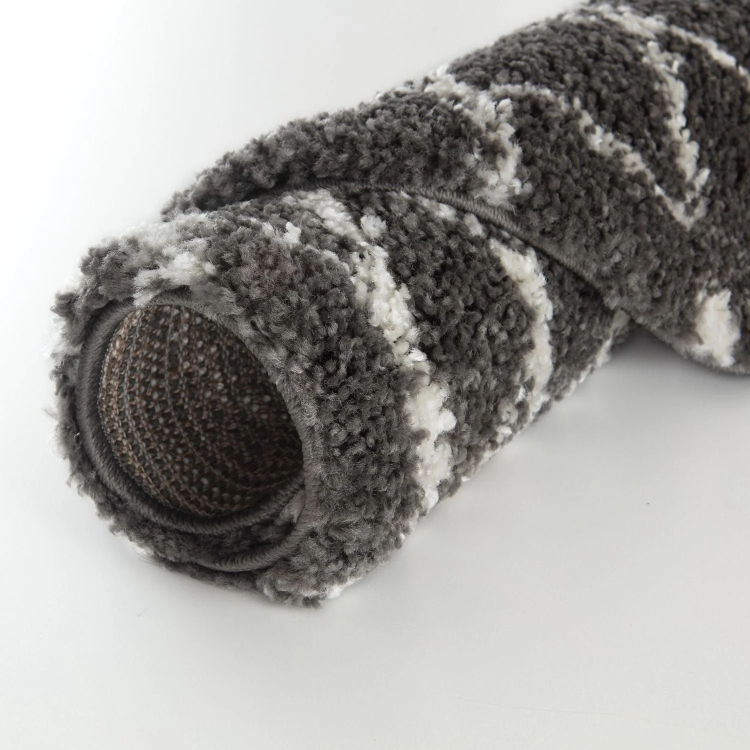 Moroccan Dark Grey Shaggy Rug | 940 - Image 20