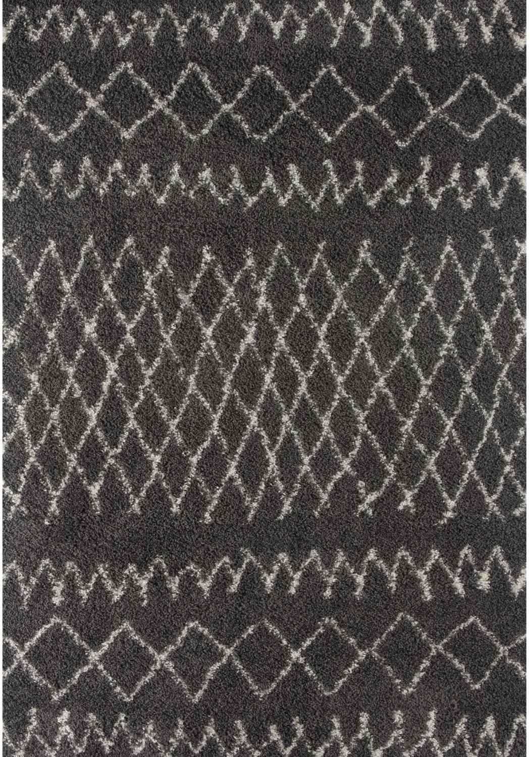 Moroccan Dark Grey Shaggy Rug | 940 - Image 5