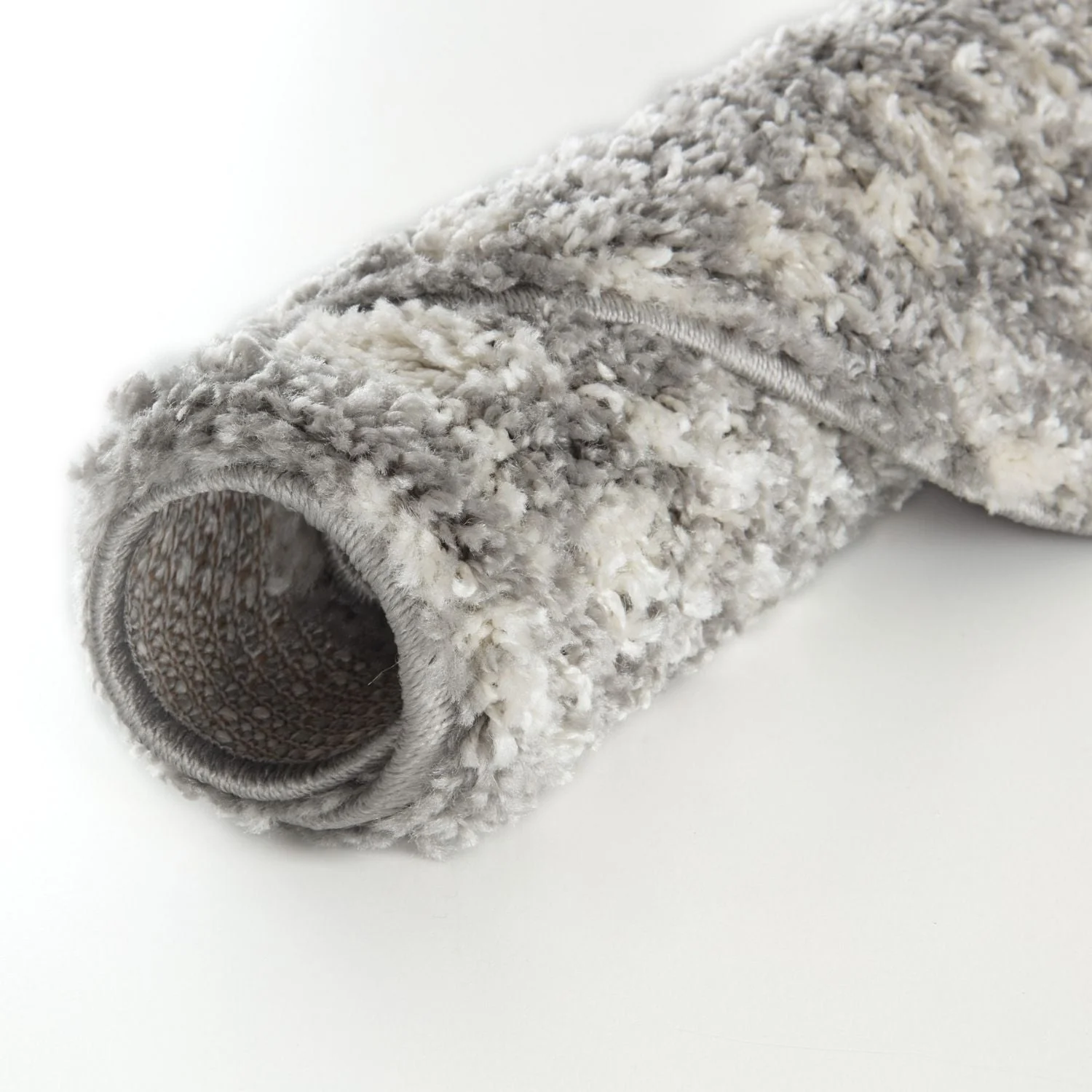 Moroccan Grey Shaggy Rug | 1010 - Image 21