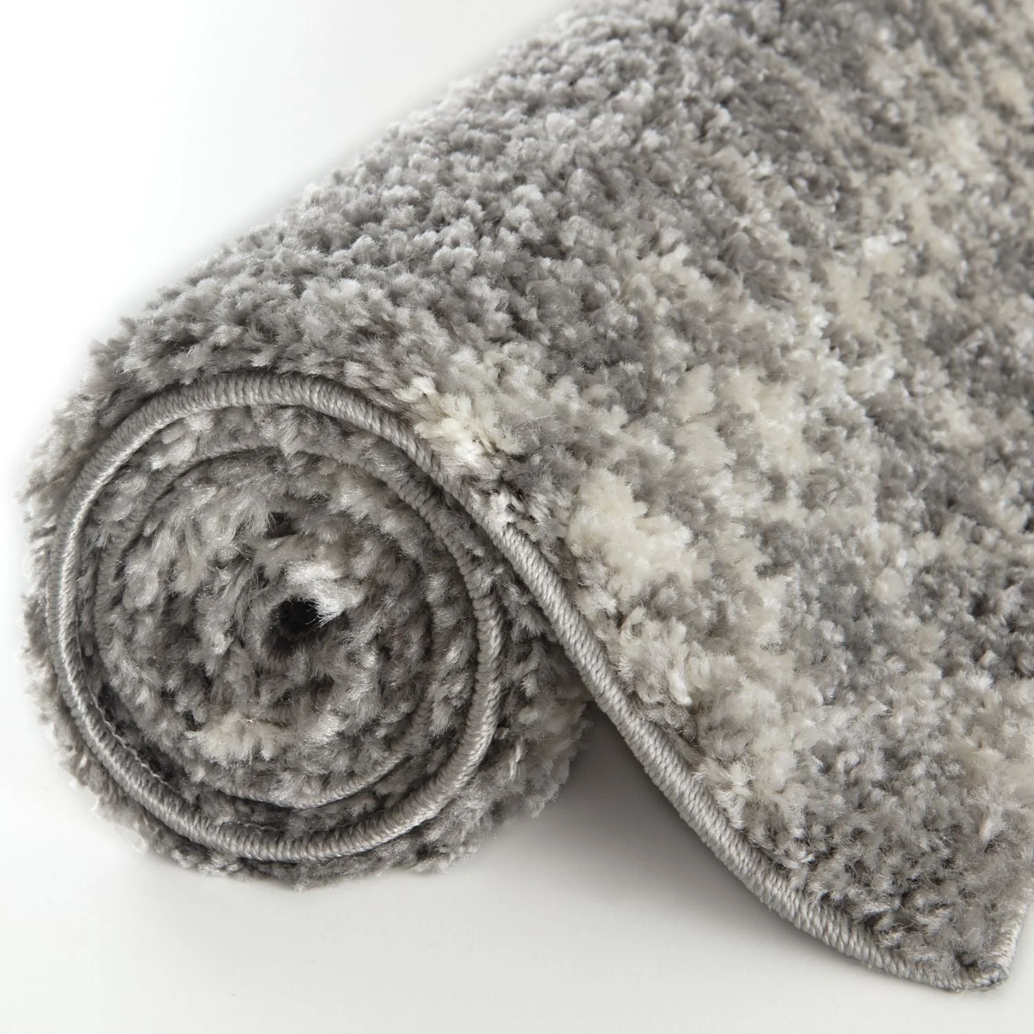 Moroccan Grey Shaggy Rug | 1010 - Image 4