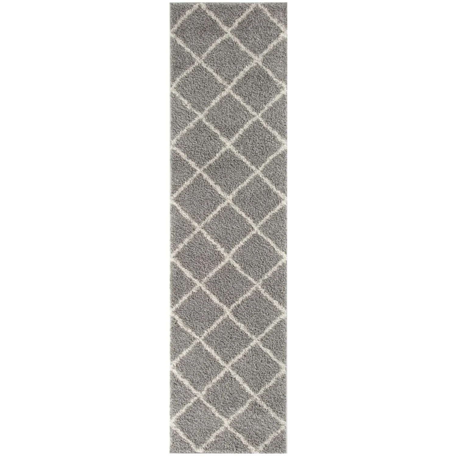 Moroccan Grey Shaggy Rug | 510 - Image 16