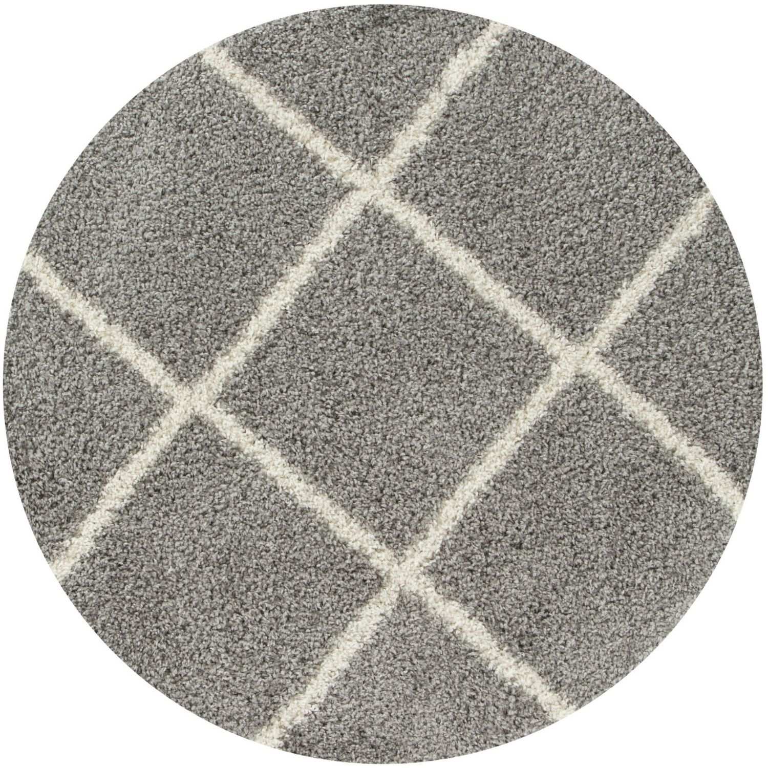 Moroccan Grey Shaggy Rug | 510 - Image 18