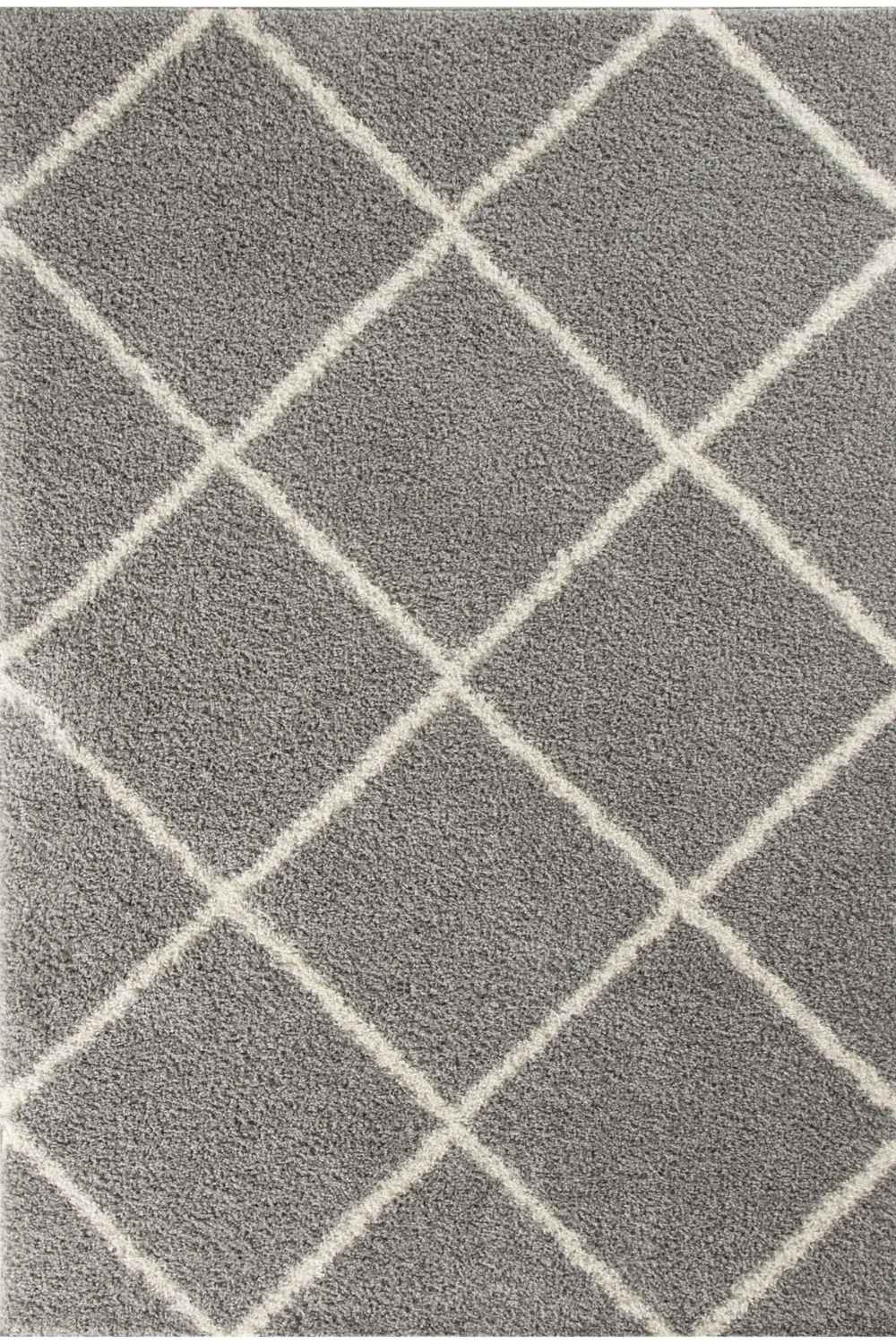 Moroccan Grey Shaggy Rug | 510 - Image 2