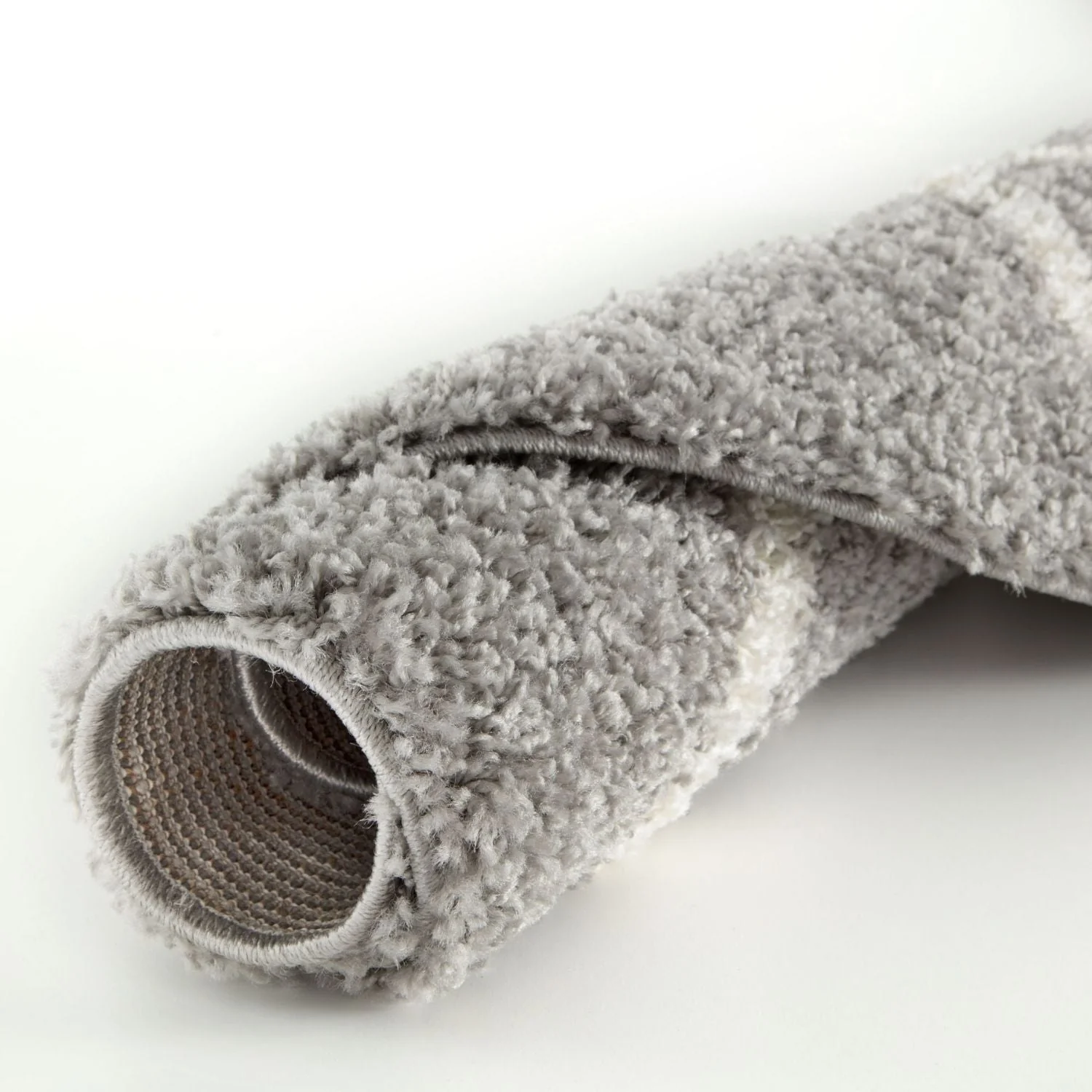 Moroccan Grey Shaggy Rug | 510 - Image 20
