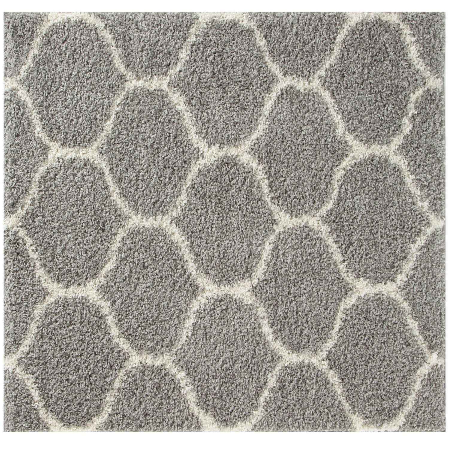 Moroccan Grey Shaggy Rug | 610 - Image 14