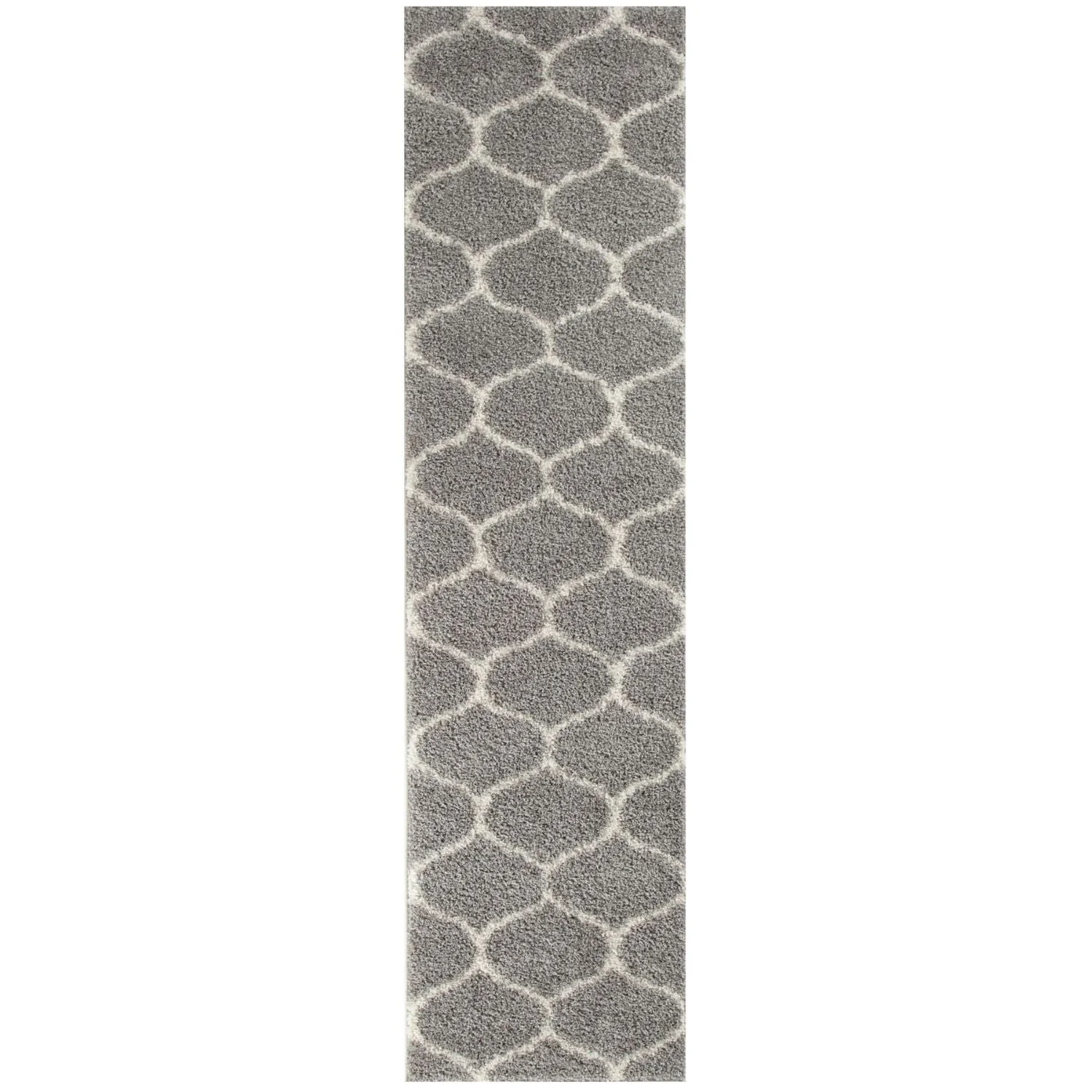 Moroccan Grey Shaggy Rug | 610 - Image 16