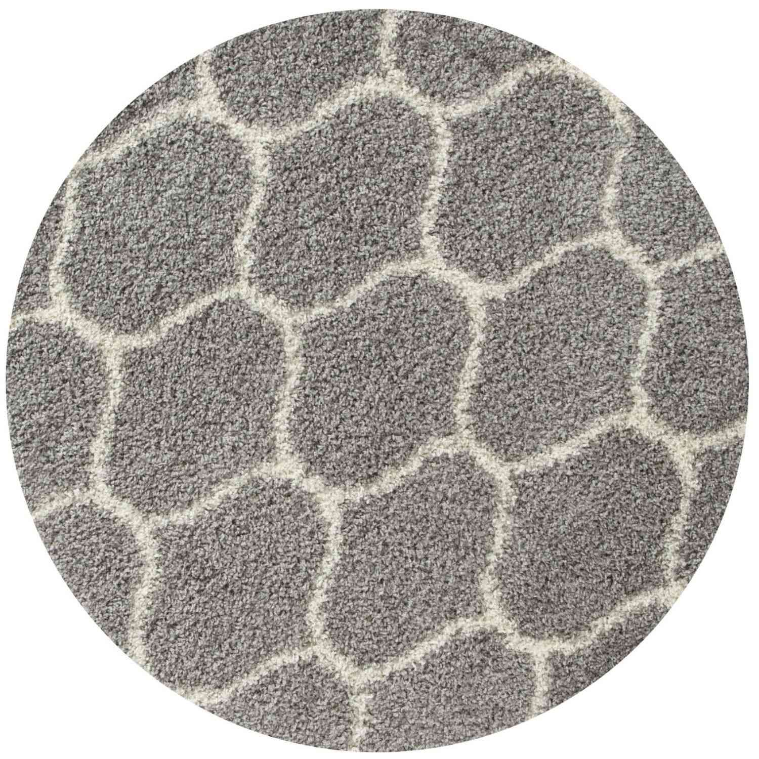 Moroccan Grey Shaggy Rug | 610 - Image 18