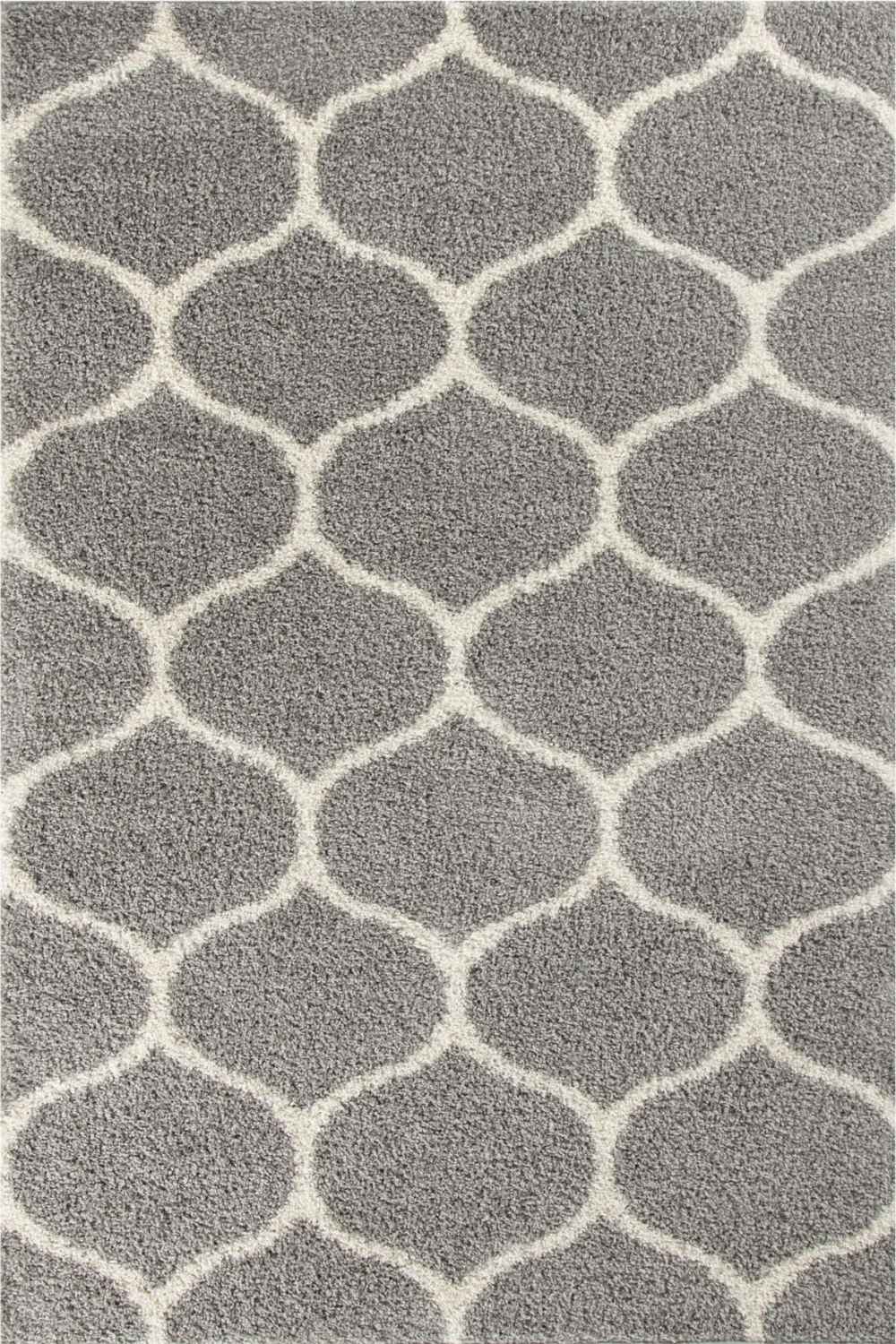 Moroccan Grey Shaggy Rug | 610 - Image 3