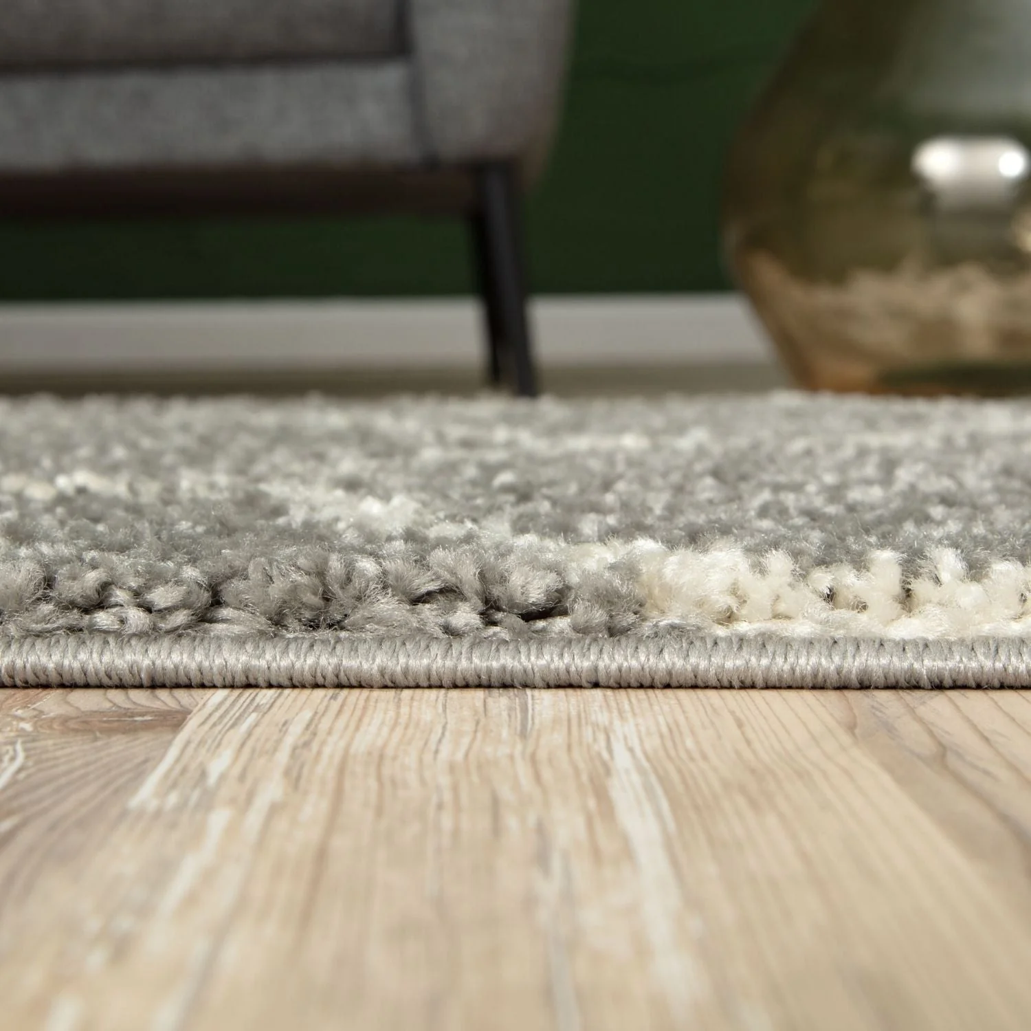 Moroccan Grey Shaggy Rug | 610 - Image 6