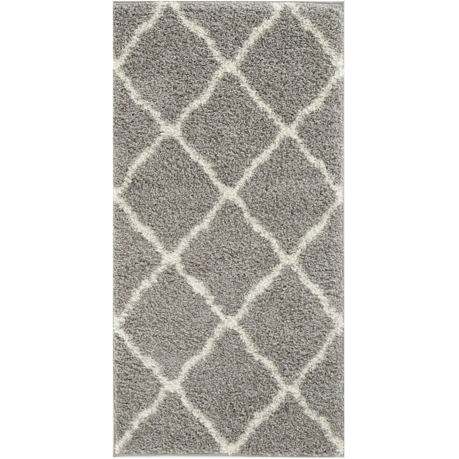 Moroccan Grey Shaggy Rug | 710 - Image 13
