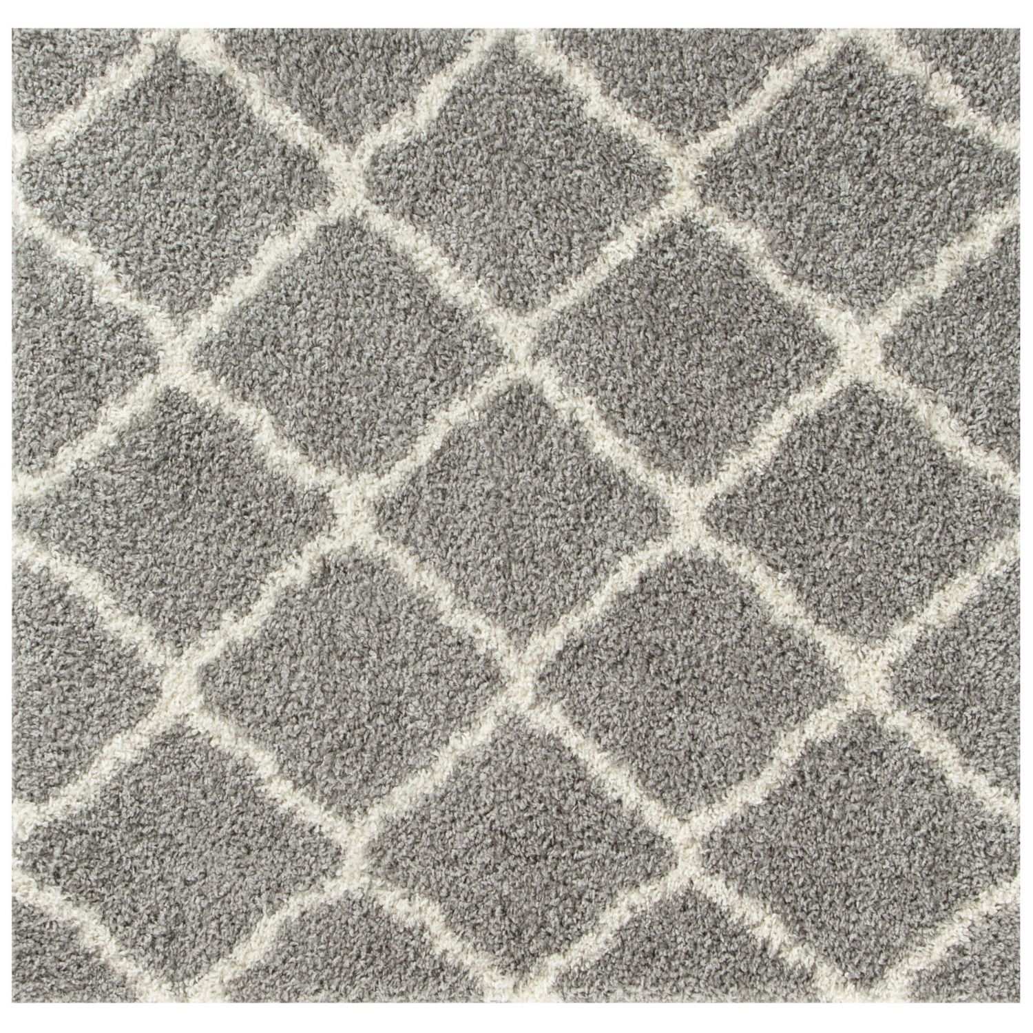 Moroccan Grey Shaggy Rug | 710 - Image 15