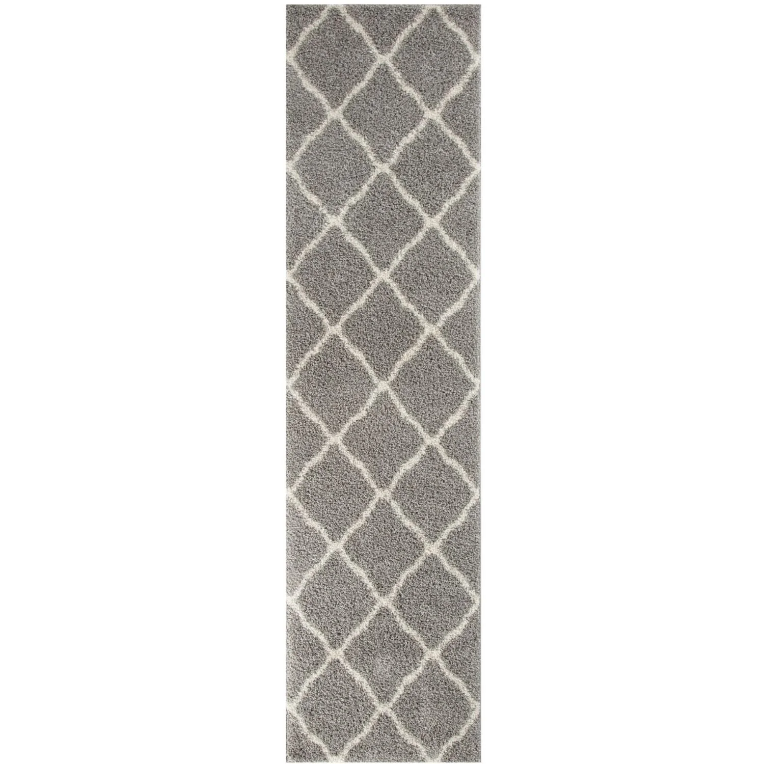 Moroccan Grey Shaggy Rug | 710 - Image 17