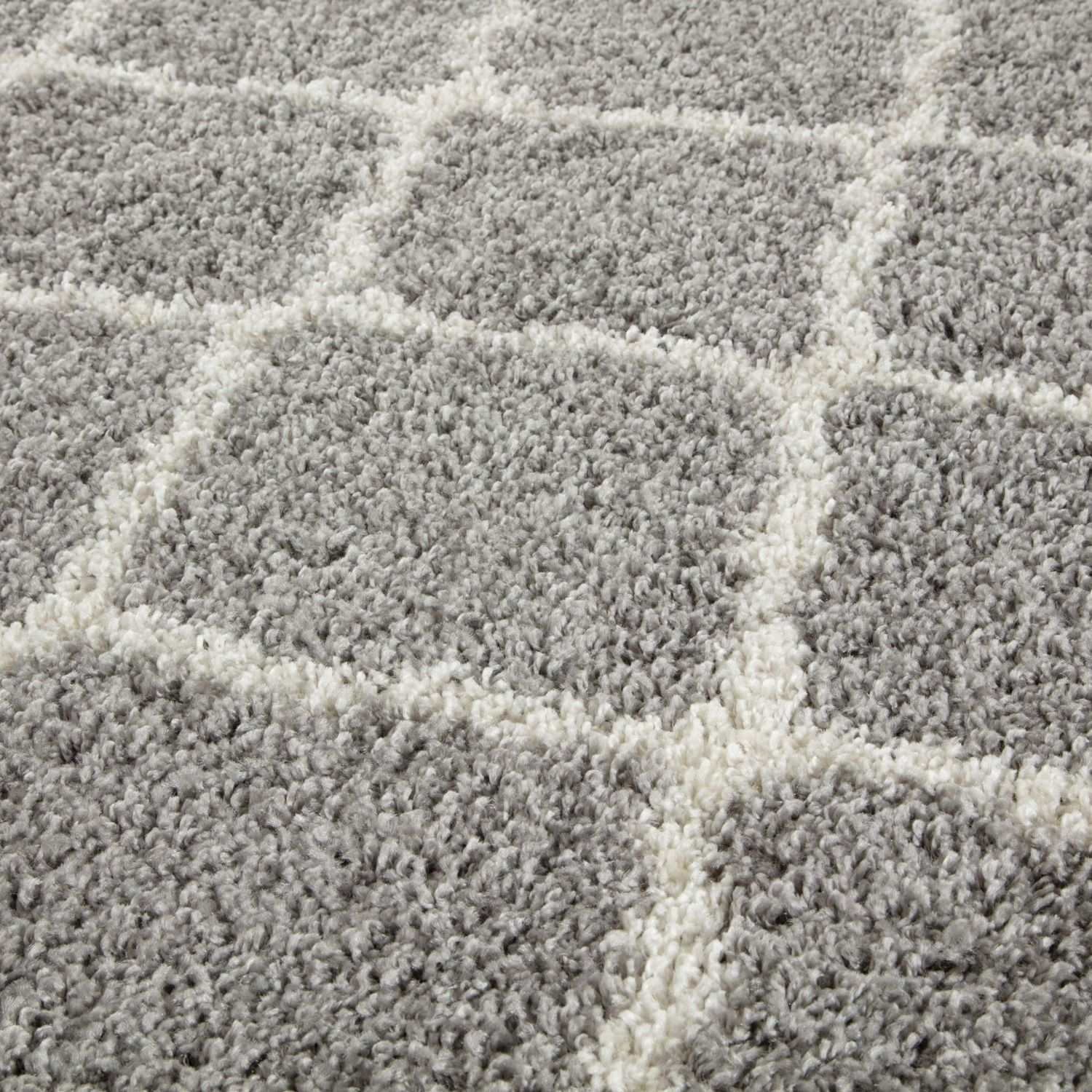 Moroccan Grey Shaggy Rug | 710 - Image 6