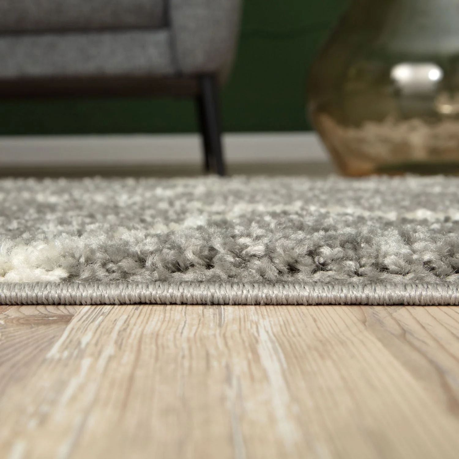 Moroccan Grey Shaggy Rug | 710 - Image 9