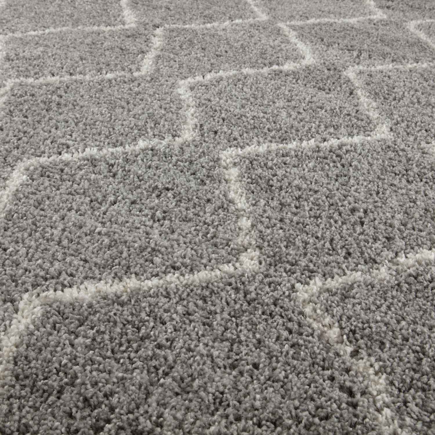 Moroccan Grey Shaggy Rug | 810 - Image 2