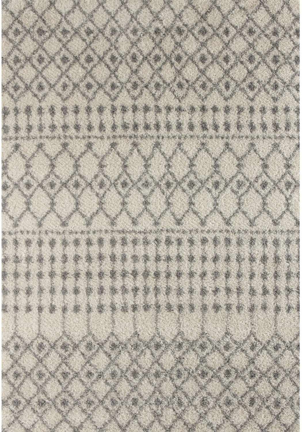 Moroccan Ivory Grey Shaggy Rug | 1000 - Image 2
