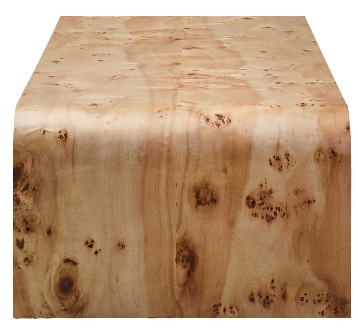 Mota Burl Wood Design Curved Coffee Table - Image 8