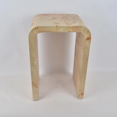 Mota Burl Wood Design Curved Side Table - Image 12