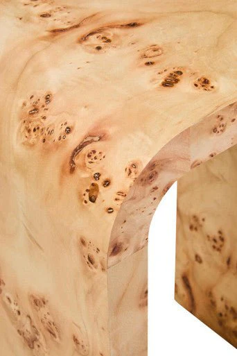 Mota Burl Wood Design Curved Side Table - Image 16