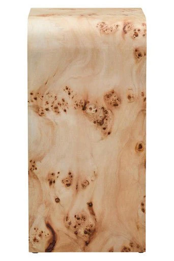 Mota Burl Wood Design Curved Side Table - Image 8