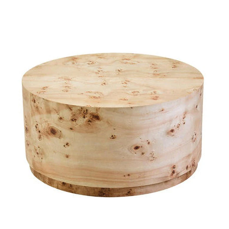 Mota Burl Wood Design Round Coffee Table - Image 6