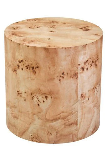 Mota Burl Wood Design Round Side Table - Image 6