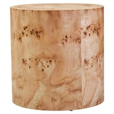Mota Burl Wood Design Round Side Table - Image 7