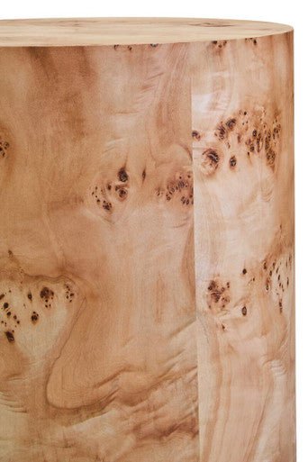 Mota Burl Wood Design Round Side Table - Image 9