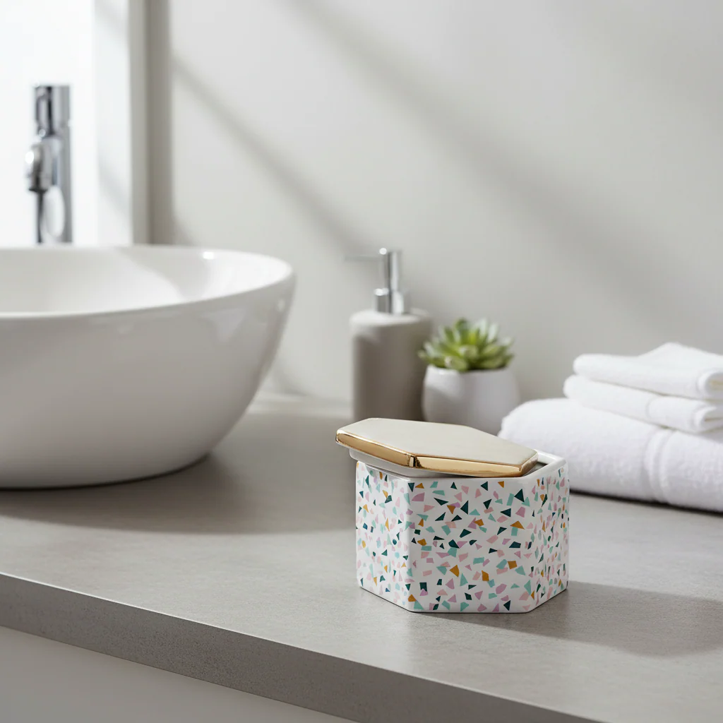 Mozie Terrazzo Pattern Storage Jar - Image 3