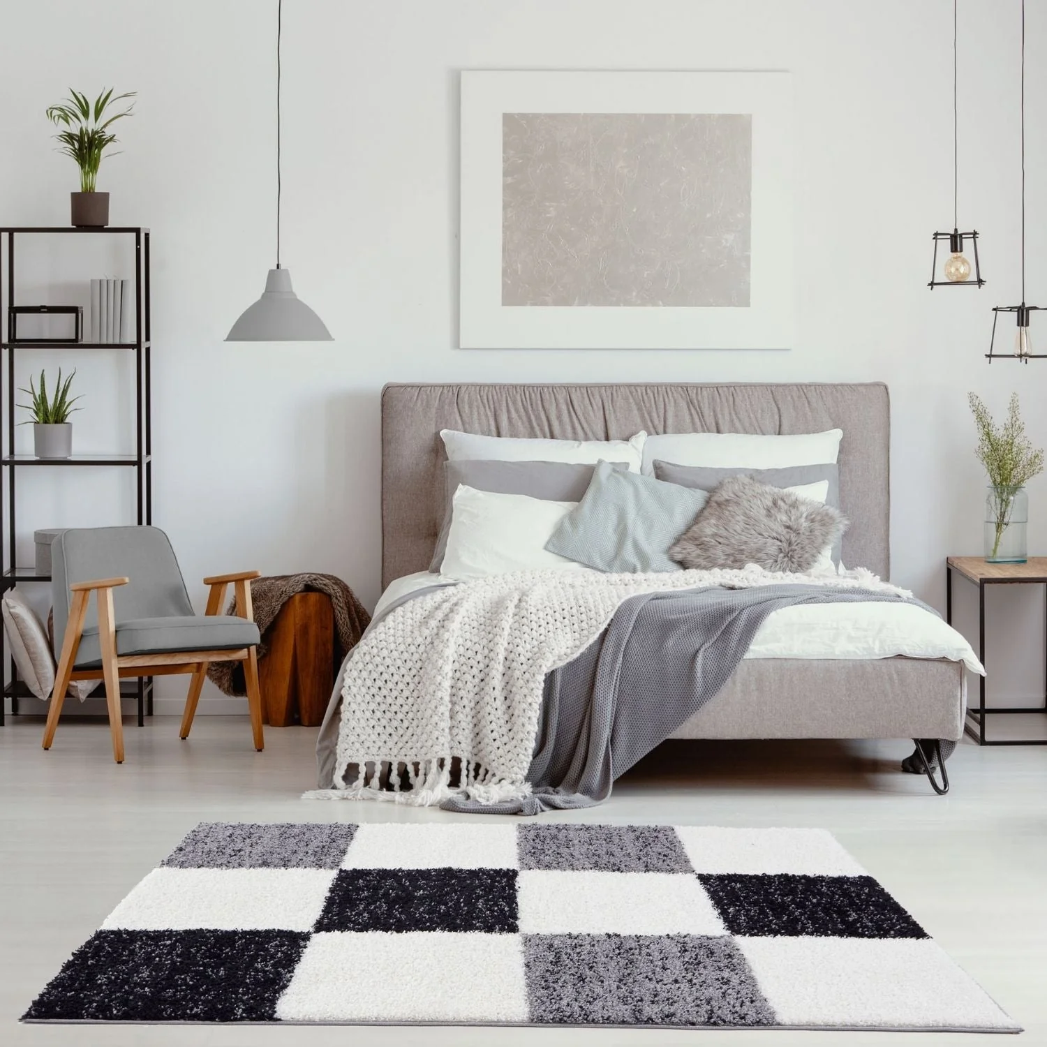Myshaggy Geometric Grey Rug - Image 10