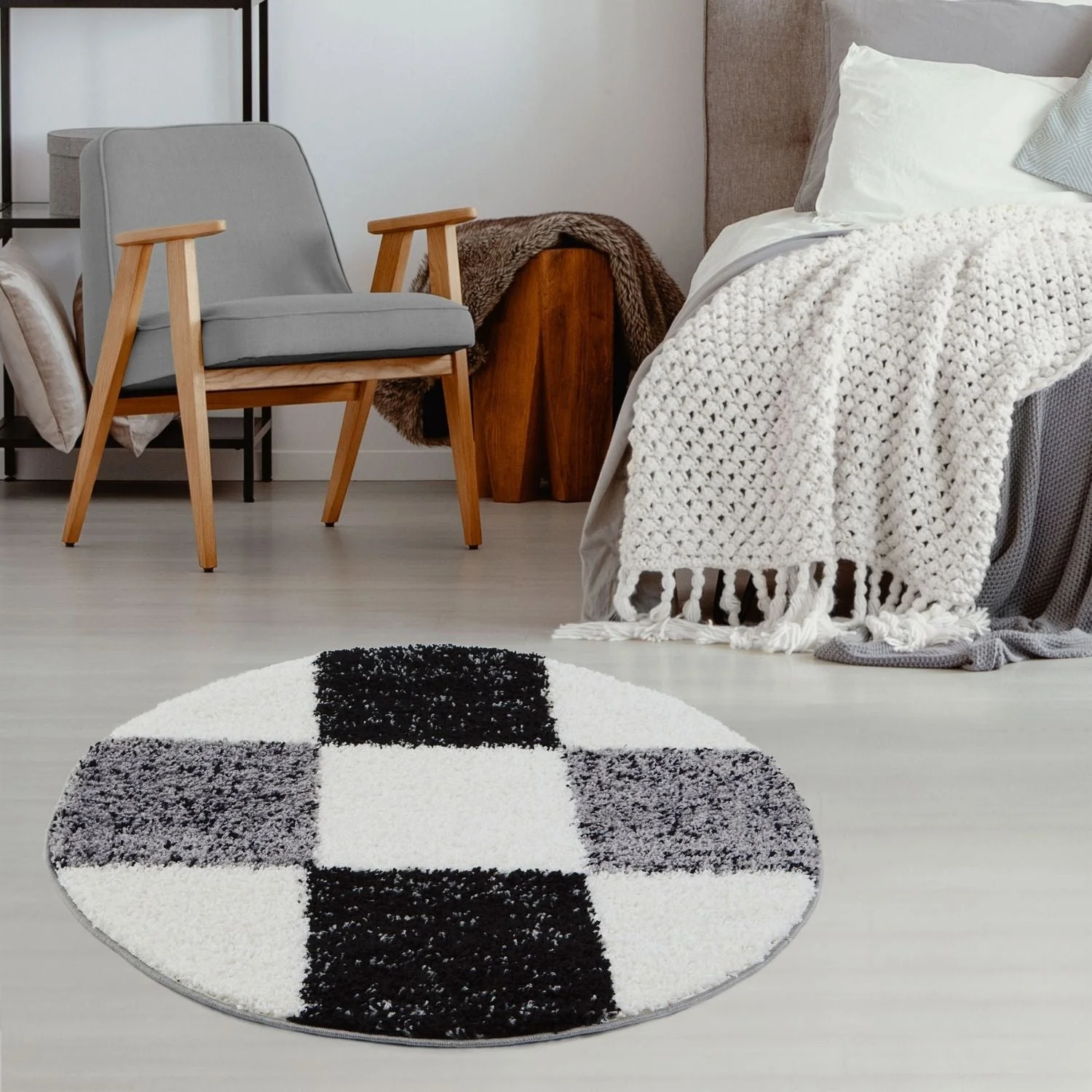 Myshaggy Geometric Grey Rug - Image 20