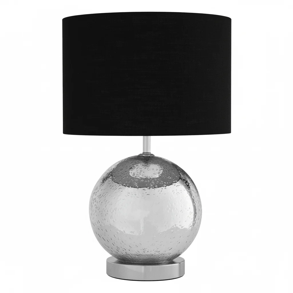 Naomi Black Fabric Shade Table Lamp - Image 2