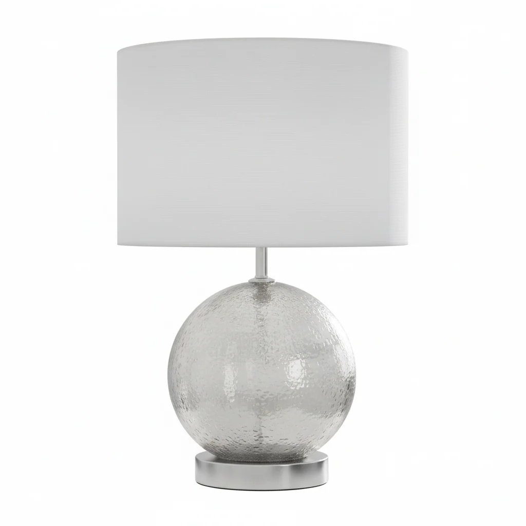 Naomi White Fabric Shade Table Lamp