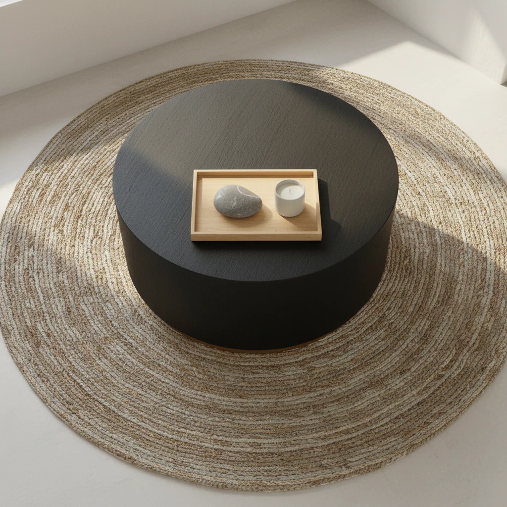 Naro Black And Gold Concrete Look Coffee Table - Image 3