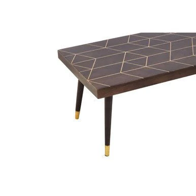 Naro Mango Wood And Gold Finishing Coffee Table - Image 9