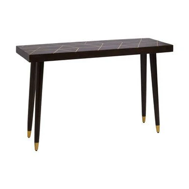 Naro Mango Wood And Gold Finishing Console Table - Image 5