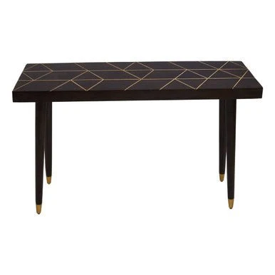 Naro Mango Wood And Gold Finishing Console Table - Image 6