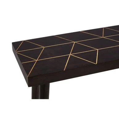 Naro Mango Wood And Gold Finishing Console Table - Image 8