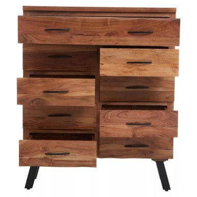 Nashik 9 Drawer Acacia Chest - Image 8