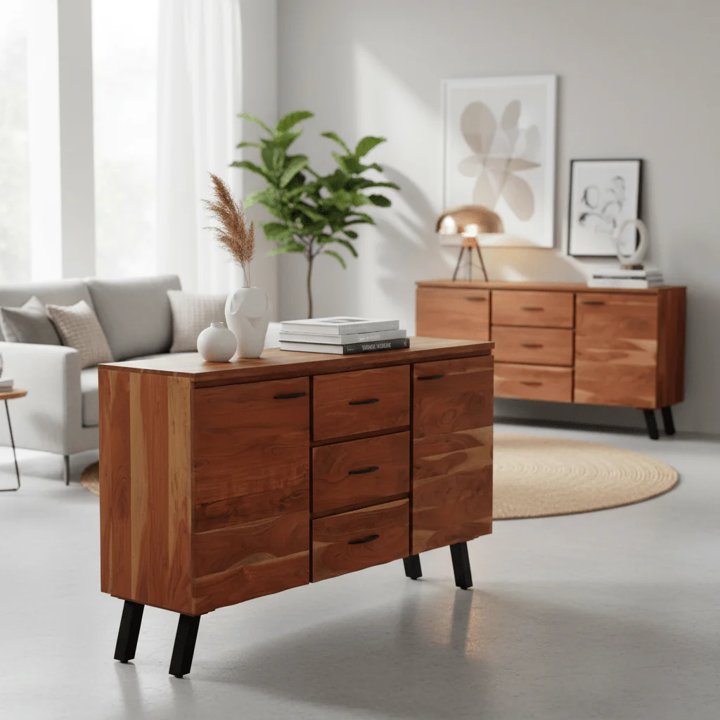 Nashik Large Acacia Sideboard - Image 7