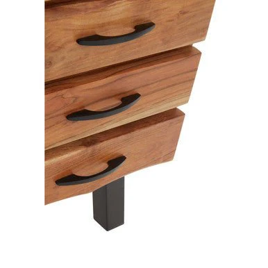 Nashik Three Drawer Acacia Side Table - Image 12