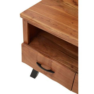 Nashik Two Drawer Acacia Media Unit - Image 13