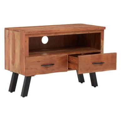 Nashik Two Drawer Acacia Media Unit - Image 8