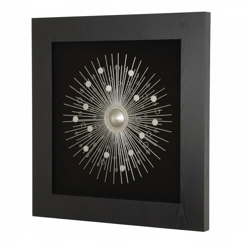 Nason Framed Silver Abstract Wall Art