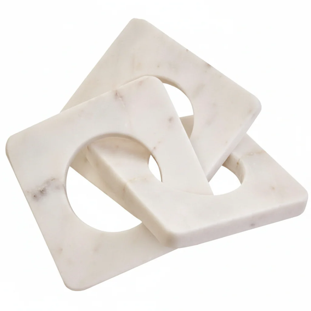 Nason White Marble Three Link Chain
