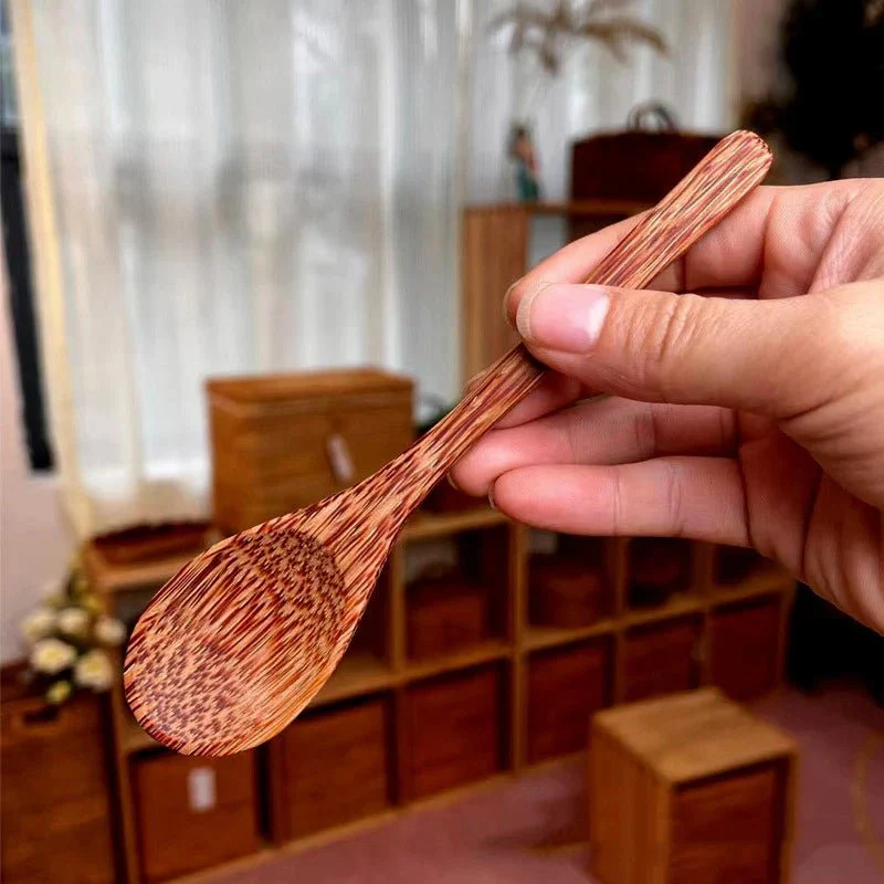 Natural Coconut Bowl Set Wooden Salad Ramen Bowl Coconut Wood Spoon Set Coco Smoothie Kitchen Tableware Coconut Bowl - Image 9